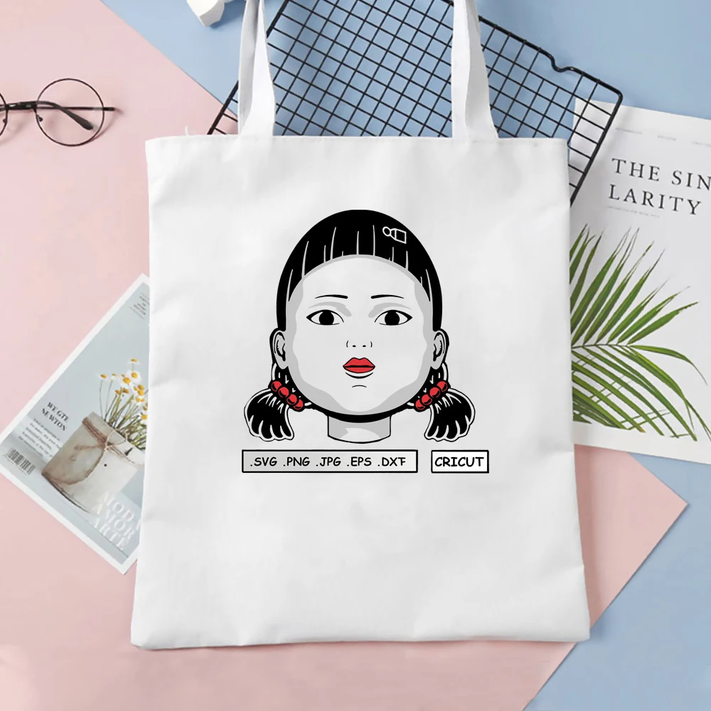 Squid Game Tote Bag Korean Drama Poster Canvas Handbag Bolsas Lee Jung Jae Travel Women Eco Reusable Shoulder Shopping Bags
Squid Game Tote Bag Korean Drama Poster Canvas Handbag Bolsas Lee Jung Jae Travel Women Eco Reusable Shoulder Shopping Bags