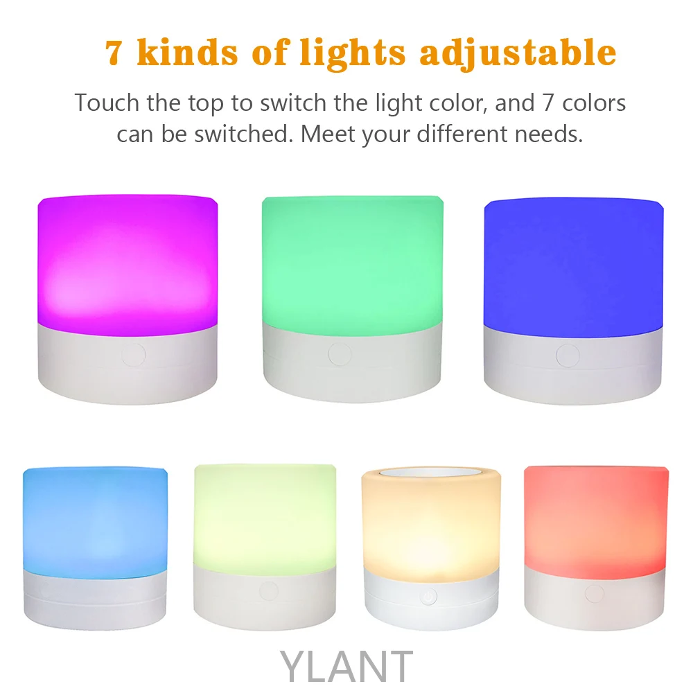 USB Rechargeable LED Night Light Colorful Lighting Touch Sensor Night Lamp Bedside Lamp for Bedroom Living Room Night Led Light
USB Rechargeable LED Night Light Colorful Lighting Touch Sensor Night Lamp Bedside Lamp for Bedroom Living Room Night Led Light