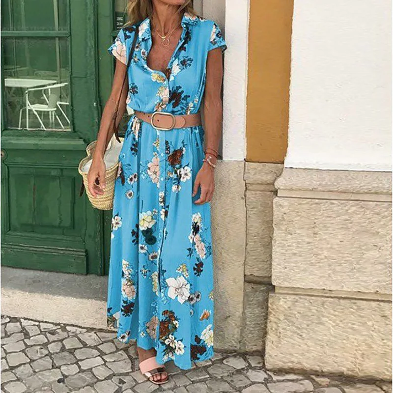 Maxi Beach Dress Summer 2021 Elegant Women Button Long Shirt Dress Lapel Party Dresses Vintage Women Clothing Plus Size Retro
Maxi Beach Dress Summer 2021 Elegant Women Button Long Shirt Dress Lapel Party Dresses Vintage Women Clothing Plus Size Retro