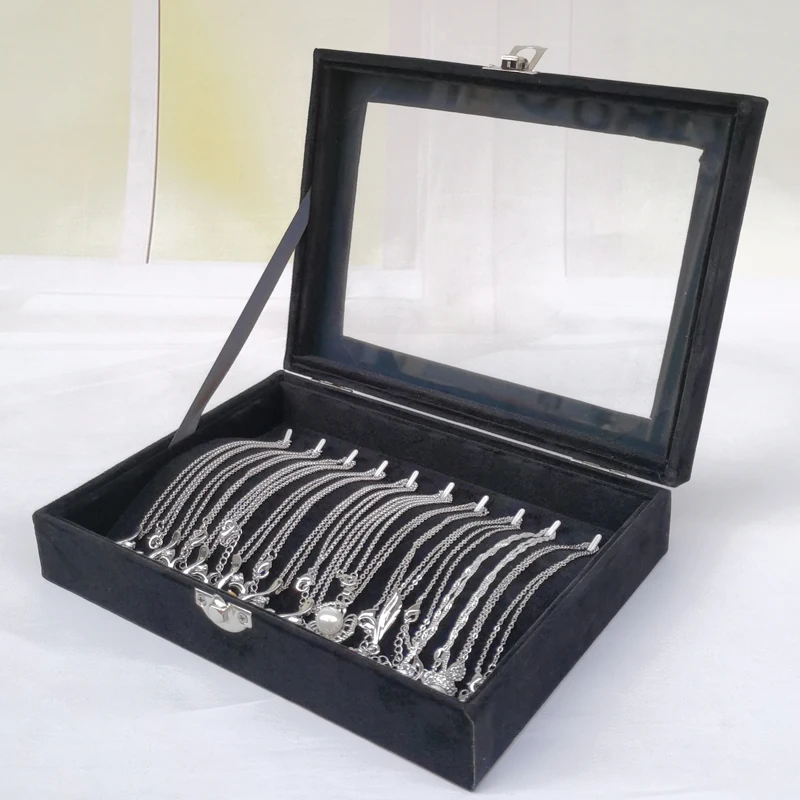 Black Jewelry Box Bracelet box necklace box arched small box display box flannel cover jewelry storage box
Black Jewelry Box Bracelet box necklace box arched small box display box flannel cover jewelry storage box