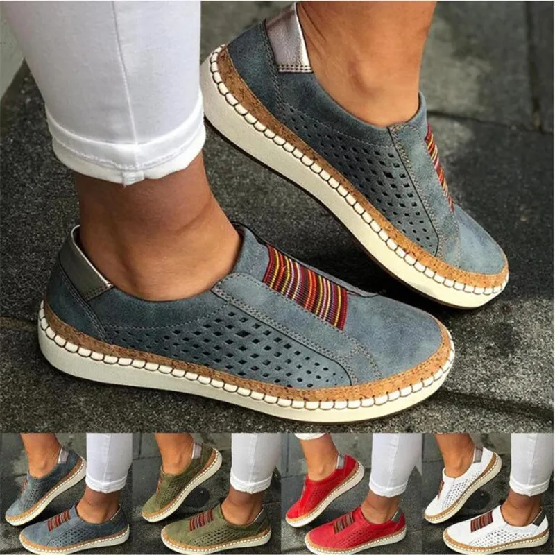 Women Slip on Sneakers Shallow Loafers Vulcanized Shoes Breathable Hollow Out Female Casual Shoes Ladies Leather Flats
Women Slip on Sneakers Shallow Loafers Vulcanized Shoes Breathable Hollow Out Female Casual Shoes Ladies Leather Flats