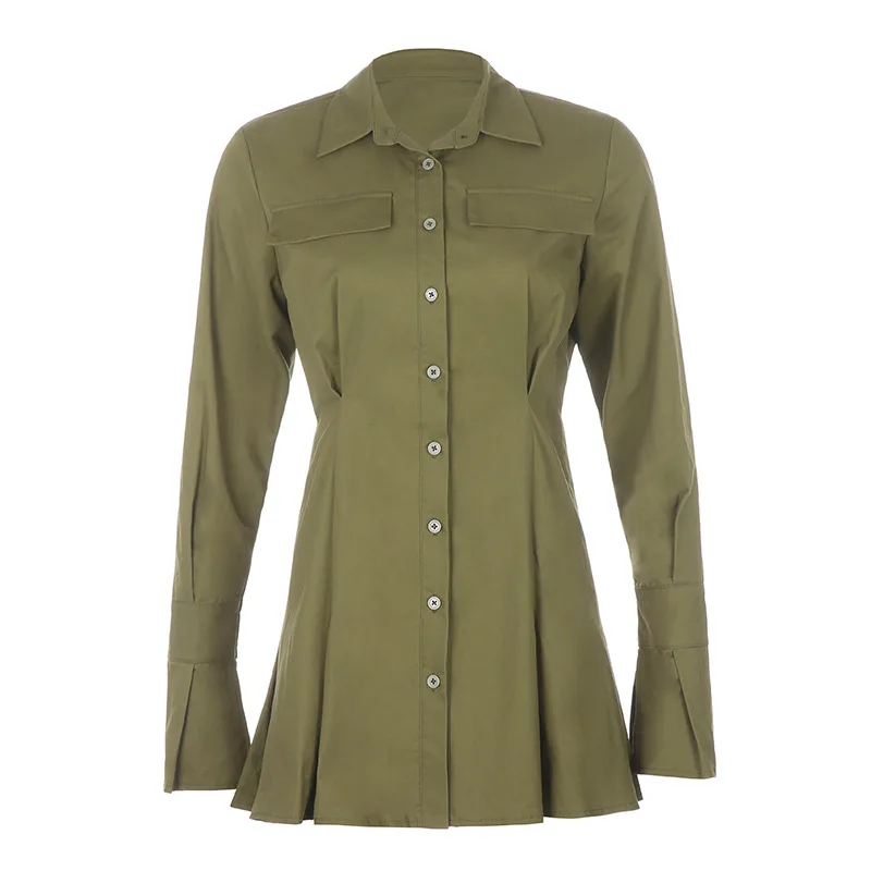 Fanco 2020 New Fashion Solid Color Long Sleeve Turn Down Collar Shirt Dress for Women Sexy Single Breasted High Waist Streetwear
Fanco 2020 New Fashion Solid Color Long Sleeve Turn Down Collar Shirt Dress for Women Sexy Single Breasted High Waist Streetwear