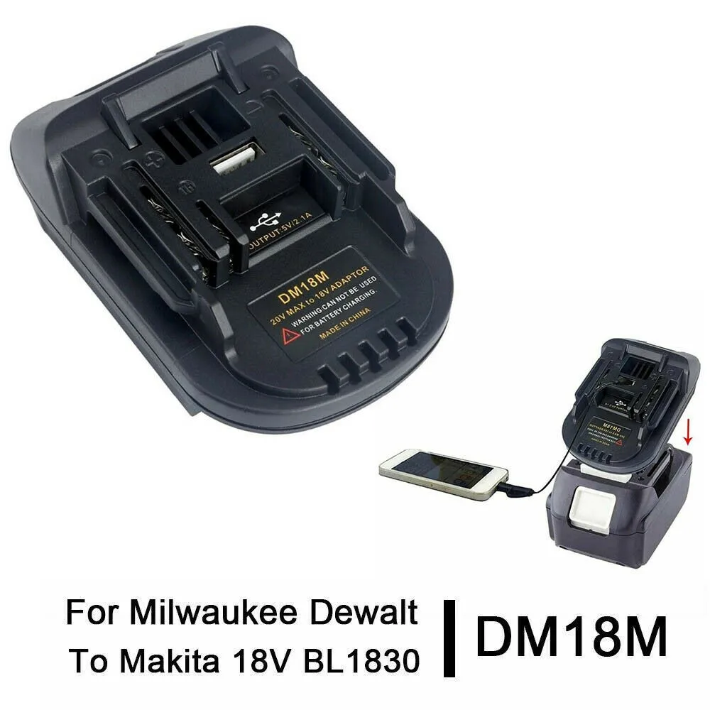 Battery Conversion Li-Ion Charger Tool Adapter Converter For Milwaukee Dewalt To 18V BL1830 BL1850 DM18M Battery
Battery Conversion Li-Ion Charger Tool Adapter Converter For Milwaukee Dewalt To 18V BL1830 BL1850 DM18M Battery