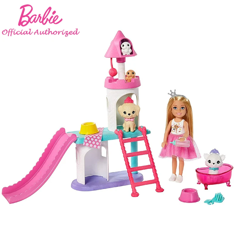 Barbie Princess Adventure Pet Playset with Chelsea Doll for Children from 3 to 7 Years Kid Toys Funny Slide Accessories GML73
Barbie Princess Adventure Pet Playset with Chelsea Doll for Children from 3 to 7 Years Kid Toys Funny Slide Accessories GML73