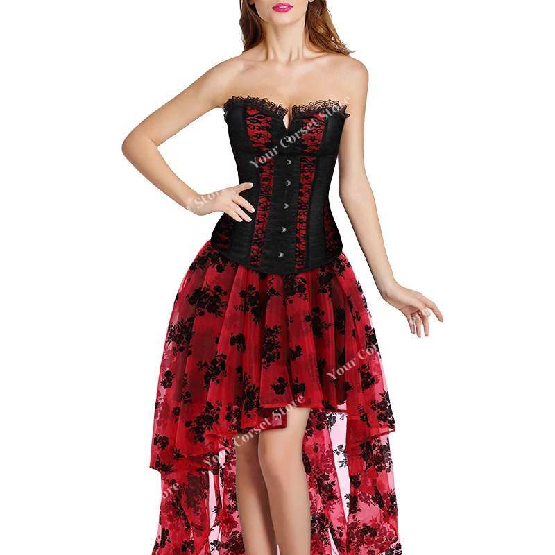 Corset Top Bustier Woman Sexy Dress Gothic Corsets Plus Size Lace Up Corset Lingerie Skirt With Zipper Black Red Corsé White
Corset Top Bustier Woman Sexy Dress Gothic Corsets Plus Size Lace Up Corset Lingerie Skirt With Zipper Black Red Corsé White
