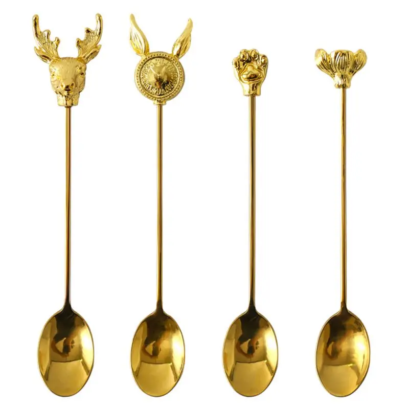 Gold Plated Stainless Steel Espresso Spoons Forks Stirring Rods For Coffee Sugar Dessert Cake Ice Cream Soup New Style
Gold Plated Stainless Steel Espresso Spoons Forks Stirring Rods For Coffee Sugar Dessert Cake Ice Cream Soup New Style