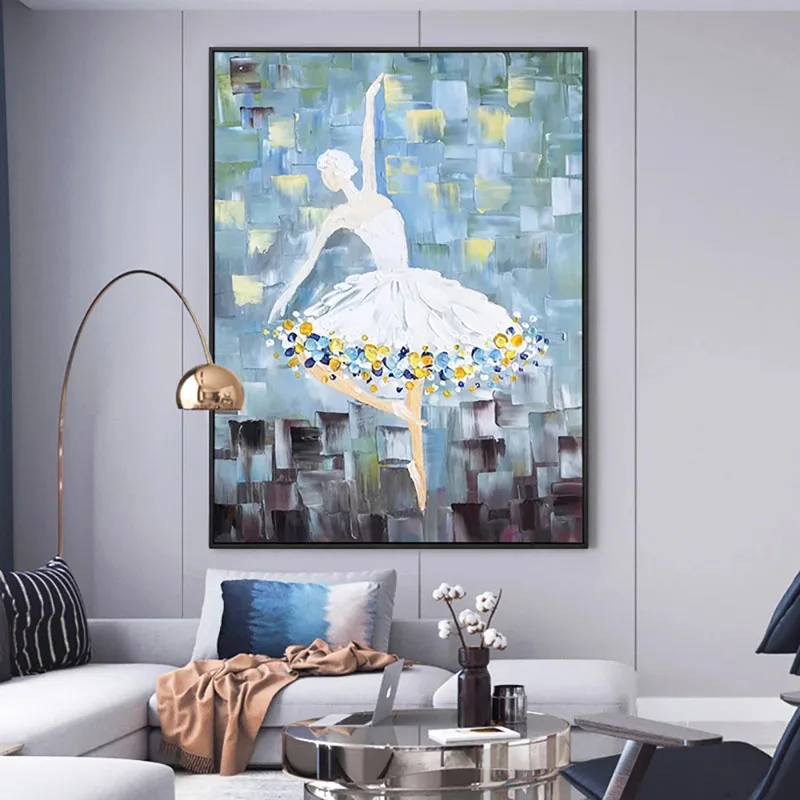 3D Oil Painting On Canvas Handmade Ballet Girl Paintings For Living Room Wall Art Decor Abstract Thick Texture Canvas Paintings
3D Oil Painting On Canvas Handmade Ballet Girl Paintings For Living Room Wall Art Decor Abstract Thick Texture Canvas Paintings