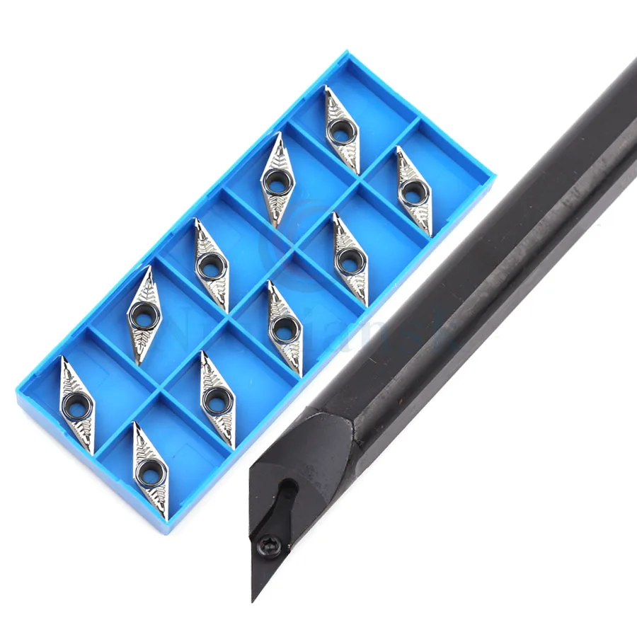 S20R-SVXBR16 S25S-SVXBR16 Internal turning toolholder Entry cutting angle 96°+10pcs VBGT VBMT Wear-resistant carbide CNC inserts
S20R-SVXBR16 S25S-SVXBR16 Internal turning toolholder Entry cutting angle 96°+10pcs VBGT VBMT Wear-resistant carbide CNC inserts