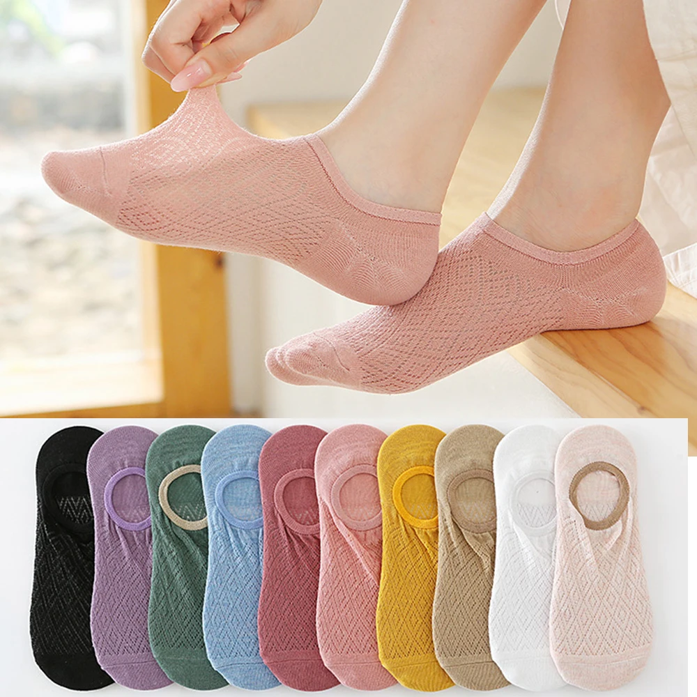 10 Pieces = 5 Pairs Women Summer No-show Short Ankle Boat Socks Set Non-Slip Silicone Invisible Breathable Mesh Sock Slippers
10 Pieces = 5 Pairs Women Summer No-show Short Ankle Boat Socks Set Non-Slip Silicone Invisible Breathable Mesh Sock Slippers