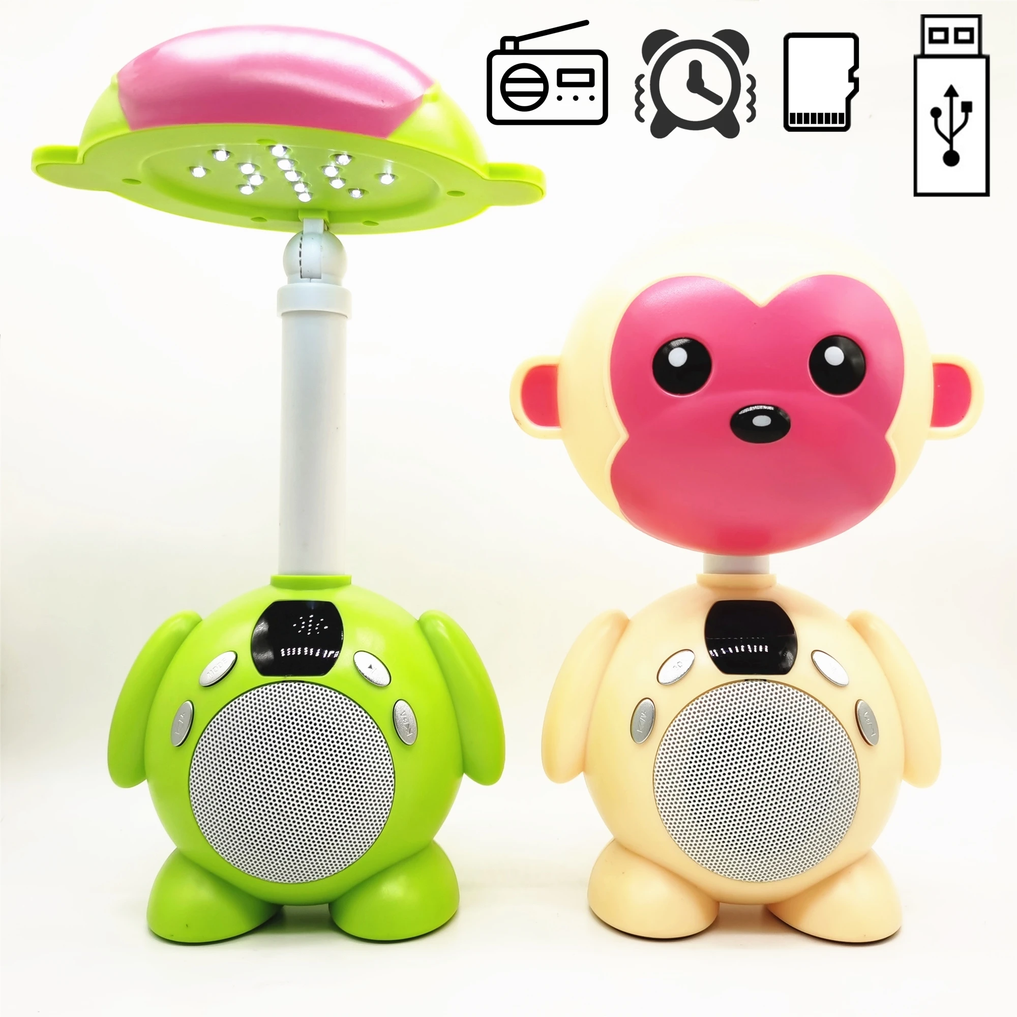 Desk Lamp Fm Radio Alarm Clock Music Speaker MP3 Player with LED Light Digital Clock Rechargeable Support TF Card USB Flash Disk
Desk Lamp Fm Radio Alarm Clock Music Speaker MP3 Player with LED Light Digital Clock Rechargeable Support TF Card USB Flash Disk