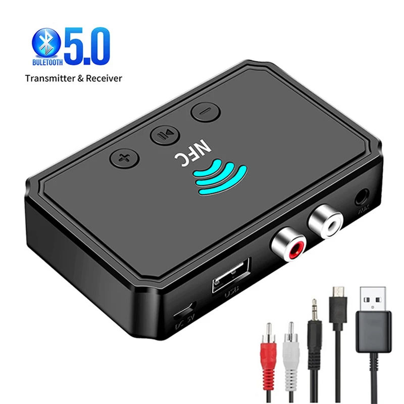 Bluetooth-ресивер 5,0 A2DP AUX 3,5 мм RCA разъем USB Смарт-воспроизведение стерео аудио NFC Беспроводной адаптер для автомобильного комплекта
Bluetooth-ресивер 5,0 A2DP AUX 3,5 мм RCA разъем USB Смарт-воспроизведение стерео аудио NFC Беспроводной адаптер для автомобильного комплекта