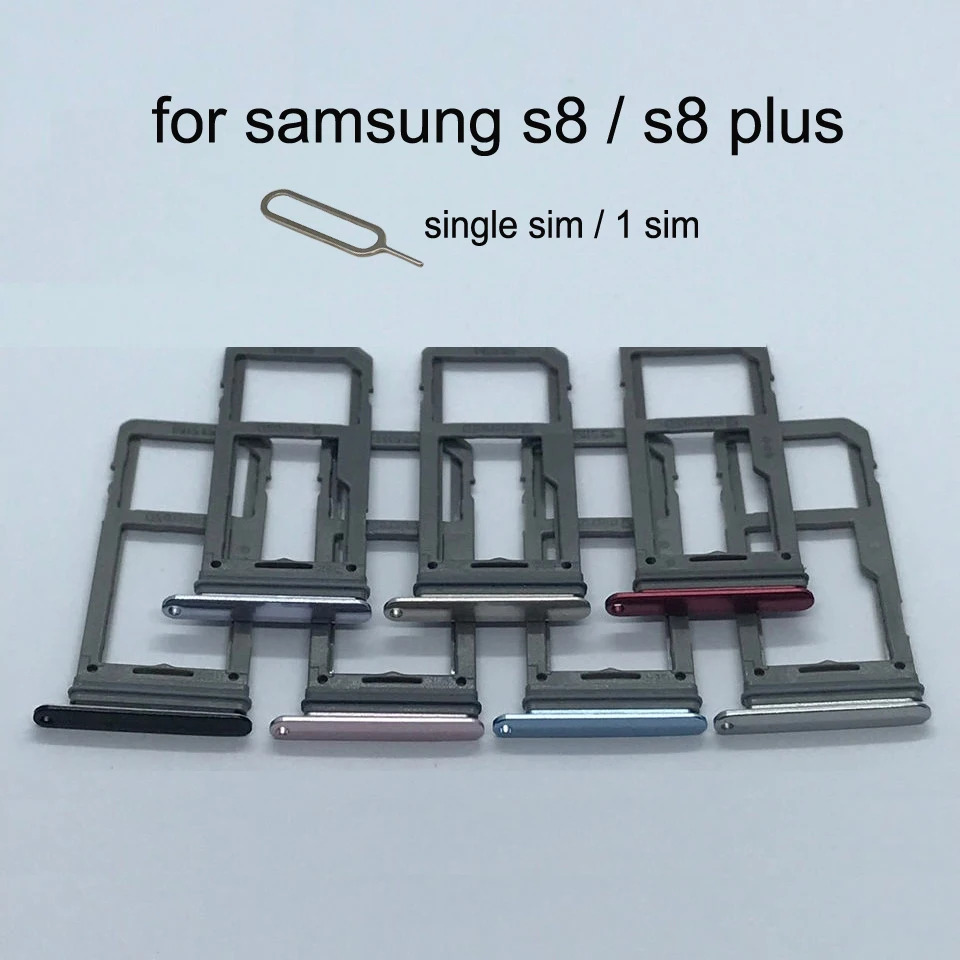 For Samsung Galaxy S8 G950 G950F Plus G955 G955F Original Phone Housing New SIM Card Adapter And Micro SD Tray Holder | Мобильные