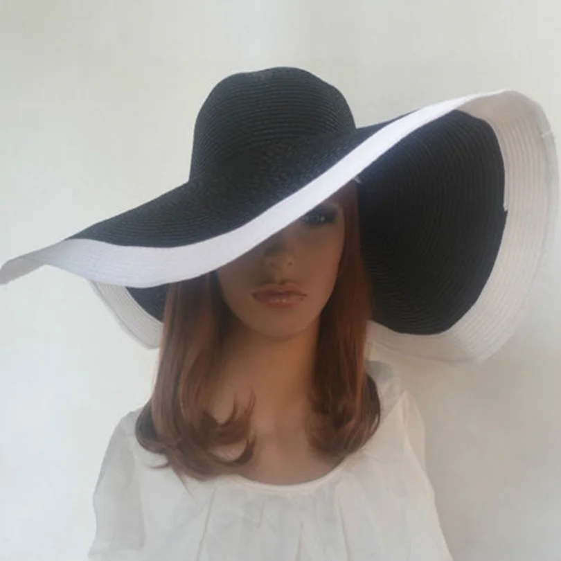 fashion women Beach hats for women summer straw hat beach cap sun hats Sexy ladies Black and white large brim hat
fashion women Beach hats for women summer straw hat beach cap sun hats Sexy ladies Black and white large brim hat