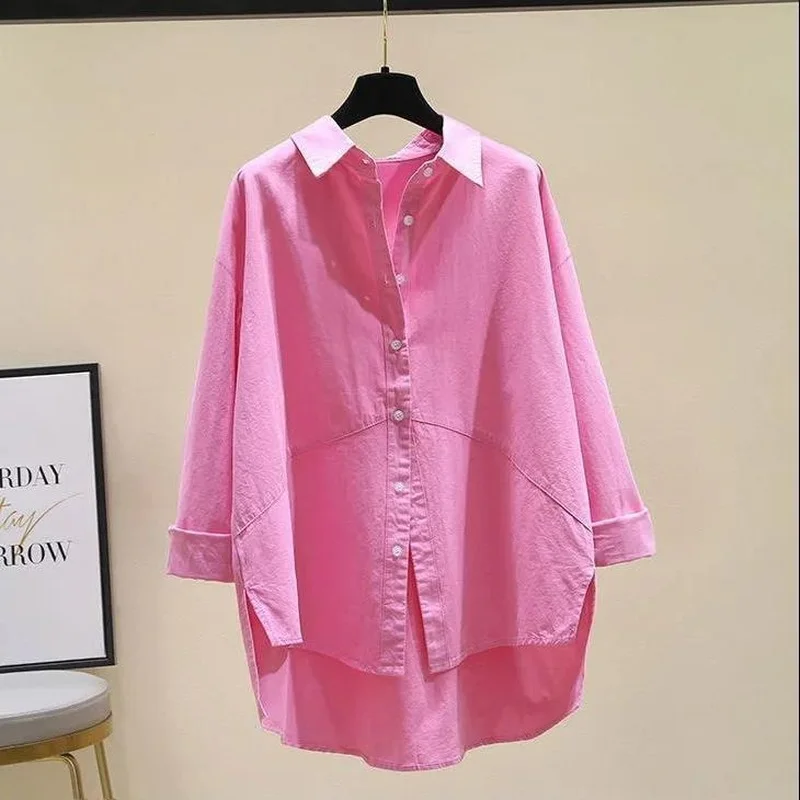 Plus Size Women's Shirt Lapel Elegant Solid Color Single Breasted All-Match Korea New Style Purecotton Casual Cotton Blouse
Plus Size Women's Shirt Lapel Elegant Solid Color Single Breasted All-Match Korea New Style Purecotton Casual Cotton Blouse