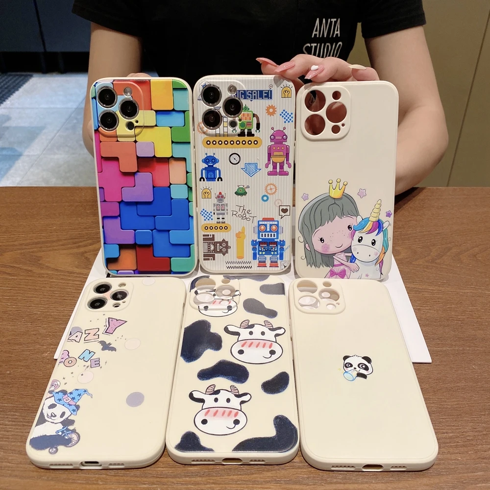 Cartoon Silicone Case for iPhone 13 12 11 Pro Max Mini iPhon 7 8 6 Plus SE X XS XR Case Tetris Panda Unicorn i Phone Cover Women
Cartoon Silicone Case for iPhone 13 12 11 Pro Max Mini iPhon 7 8 6 Plus SE X XS XR Case Tetris Panda Unicorn i Phone Cover Women