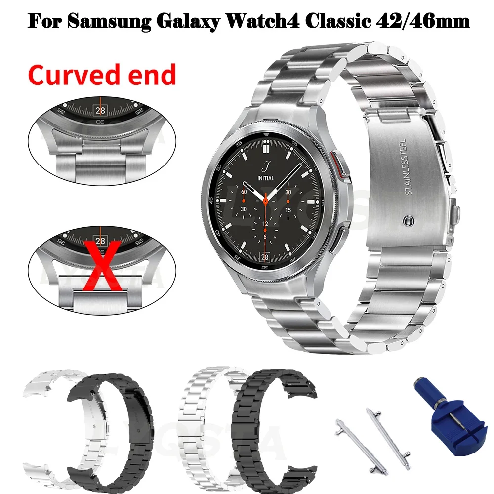 Ремешок металлический для Samsung Galaxy Watch 4 Classic 42/46 мм, сменный изогнутый браслет из нержавеющей стали для часов 4 40/44 мм
Ремешок металлический для Samsung Galaxy Watch 4 Classic 42/46 мм, сменный изогнутый браслет из нержавеющей стали для часов 4 40/44 мм