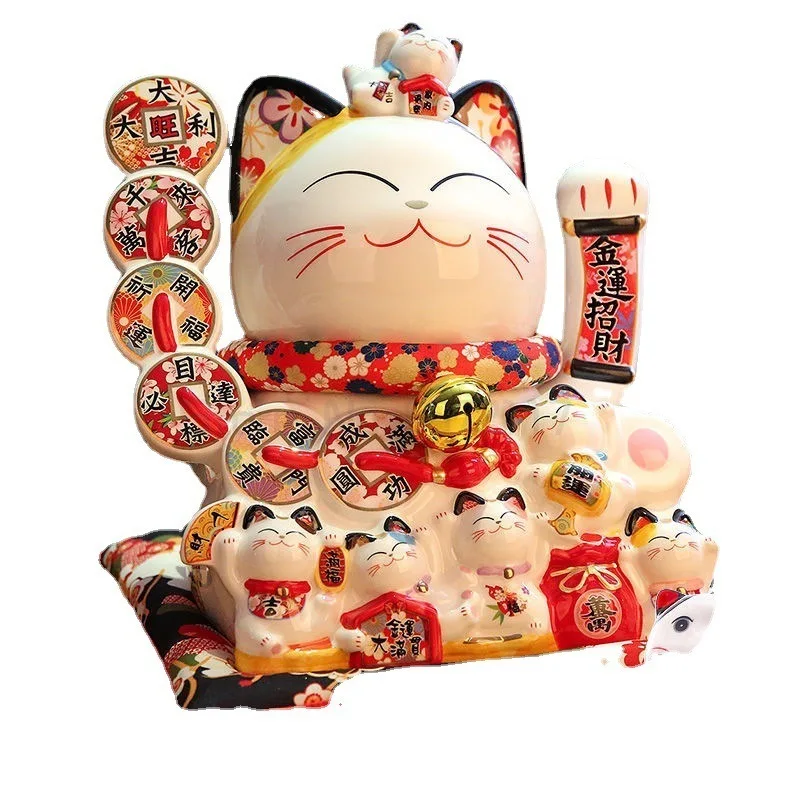 Ceramic Lucky Cat Maneki Neko Decoration Large Shop Opening Gift Creative Japanese Living Room Ornament Booming Business
Ceramic Lucky Cat Maneki Neko Decoration Large Shop Opening Gift Creative Japanese Living Room Ornament Booming Business