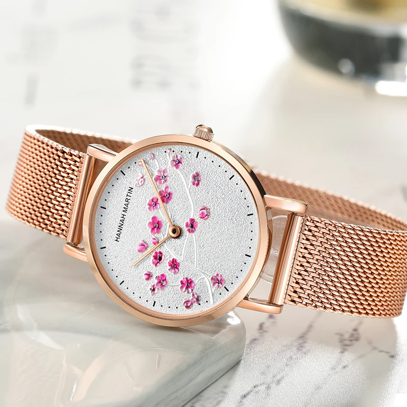 Часы женские кварцевые 10D с ремешком из натуральной кожи | Наручные часы