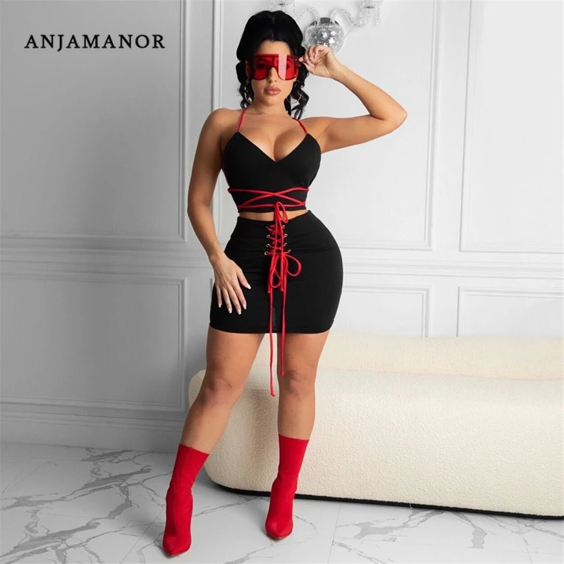 ANJAMANOR Sexy Outfits for Woman Night Club Wear Women Bandage Dresses Summer 2021 Mini Skirt and Crop Top 2 Piece Set D26-CF22
ANJAMANOR Sexy Outfits for Woman Night Club Wear Women Bandage Dresses Summer 2021 Mini Skirt and Crop Top 2 Piece Set D26-CF22
