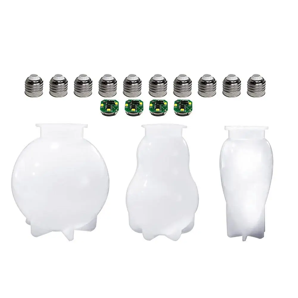 Light Bulb Resin Mould LED Light Bulb Mould With LED Chips & Caps Silicone Mould DIY Crafts Home Decorations Casting Tool
Light Bulb Resin Mould LED Light Bulb Mould With LED Chips & Caps Silicone Mould DIY Crafts Home Decorations Casting Tool