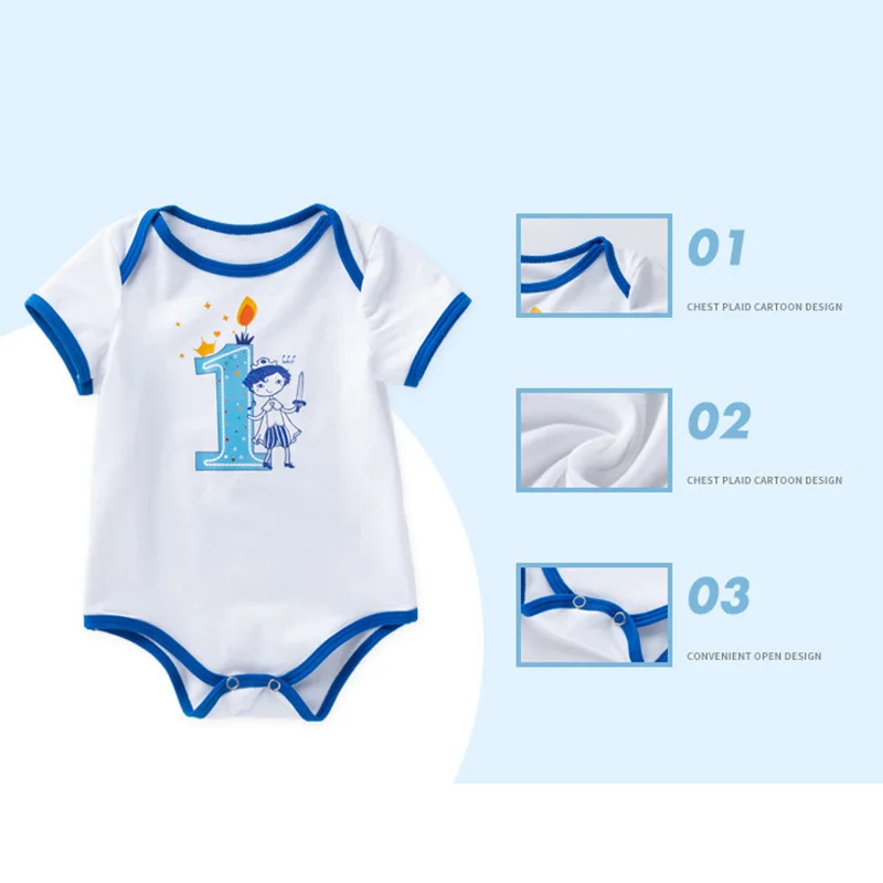 Summer Infant White Cartoons Bodysuits 0-24M Baby Boys and Girls Soft Sweat-absorbent Breathable Short Sleeve Triangle Romper
Summer Infant White Cartoons Bodysuits 0-24M Baby Boys and Girls Soft Sweat-absorbent Breathable Short Sleeve Triangle Romper