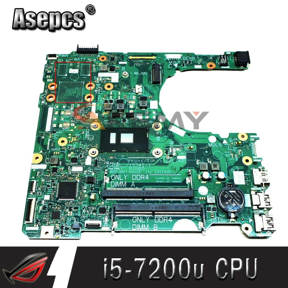 FOR Dell 3568 3468 Laptop Motherboard CN-02HKXD 02HKXD 2HKXD With SR2ZU i5-7200u DDR4 15341-1 100% fully tested
FOR Dell 3568 3468 Laptop Motherboard CN-02HKXD 02HKXD 2HKXD With SR2ZU i5-7200u DDR4 15341-1 100% fully tested