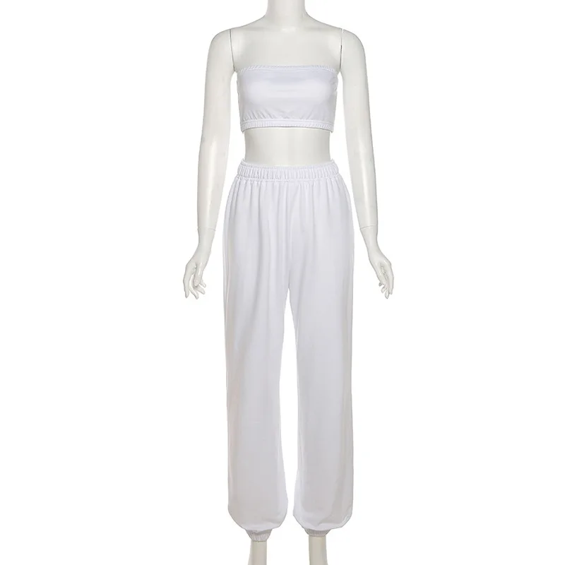 Adogirl Women Solid Tracksuit 2 Piece Casual Outfit Tube Crop Top High Waist Pants Matching Set Fitness Sporty Streetwear
Adogirl Women Solid Tracksuit 2 Piece Casual Outfit Tube Crop Top High Waist Pants Matching Set Fitness Sporty Streetwear