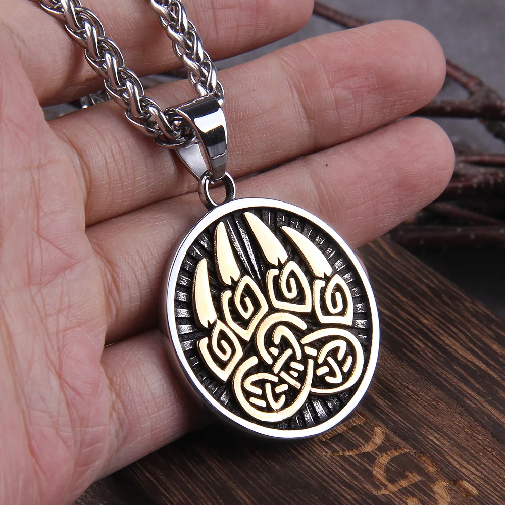Dropshipping 316L stainless steel Classic Animal Bear Claw Men's Pendant Necklace Viking Bear Amulet Fashion Jewelry
Dropshipping 316L stainless steel Classic Animal Bear Claw Men's Pendant Necklace Viking Bear Amulet Fashion Jewelry