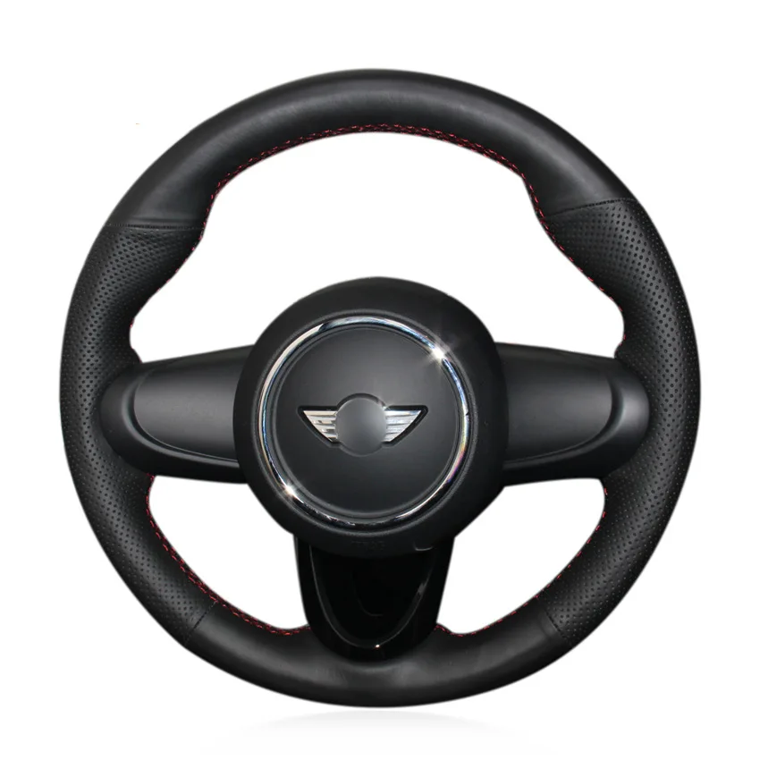 Hand-stitched Black Artificial Leather Anti-slip Comfortable Soft Car Steering Wheel Cover for Mini Coupe
Hand-stitched Black Artificial Leather Anti-slip Comfortable Soft Car Steering Wheel Cover for Mini Coupe