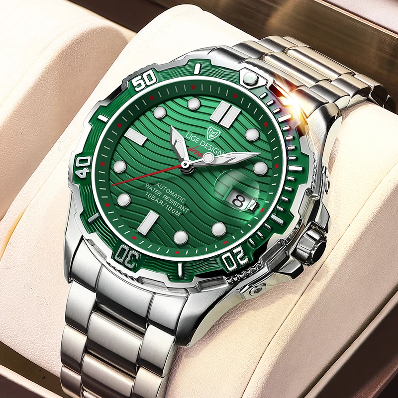 2021 New LIGE Top Brand Mechanical Wristwatch Luxury Sapphire Glass Automatic Watch Stainless Steel Waterproof 100M Watches Men
2021 New LIGE Top Brand Mechanical Wristwatch Luxury Sapphire Glass Automatic Watch Stainless Steel Waterproof 100M Watches Men