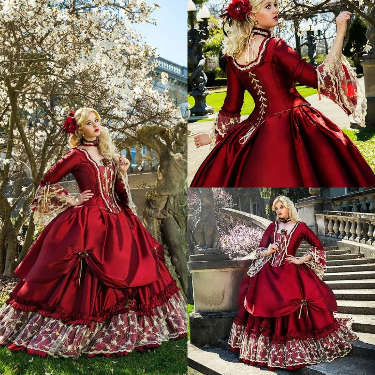 Princess Medieval Fantasy Quinceanera Dresses Victorian Halloween Masquerade Prom Dress Ball Gown Queen Puffy Red Sweet 16 Dress
Princess Medieval Fantasy Quinceanera Dresses Victorian Halloween Masquerade Prom Dress Ball Gown Queen Puffy Red Sweet 16 Dress