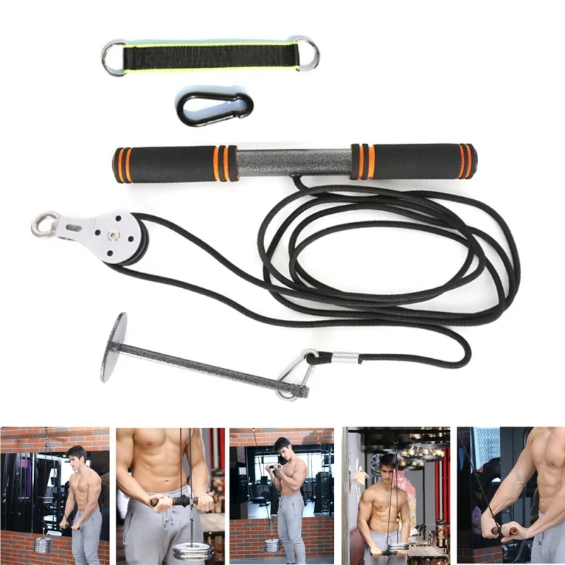 Fitness Pulley Cable System DIY Loading Pin Lifting Triceps Rope Machine Workout Adjustable Length Home Gym Sport Accessories
Fitness Pulley Cable System DIY Loading Pin Lifting Triceps Rope Machine Workout Adjustable Length Home Gym Sport Accessories