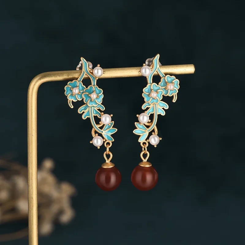 Earring jewel Chinese style Ancient royal design Enamel technology Keepsake Cloisonne Crafts Jewelry for women pearl earrings
Earring jewel Chinese style Ancient royal design Enamel technology Keepsake Cloisonne Crafts Jewelry for women pearl earrings