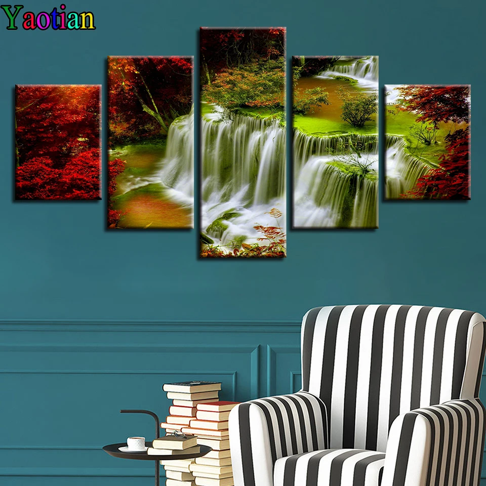 diamond painting 5 Pieces Red Tree Waterfall Natural Landscape Diamond Mosaic Crystal diamond embroidery cross stitch full drill
diamond painting 5 Pieces Red Tree Waterfall Natural Landscape Diamond Mosaic Crystal diamond embroidery cross stitch full drill