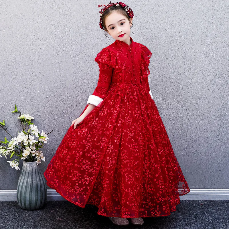 2022 Autumn Winter Elegant Sweet Pink/White Color Children Girls Embroidery Lace Birthday Wedding Party Princess Costumes Dress
2022 Autumn Winter Elegant Sweet Pink/White Color Children Girls Embroidery Lace Birthday Wedding Party Princess Costumes Dress