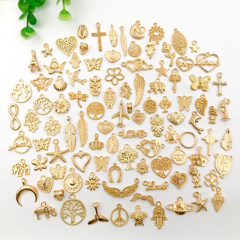 100pcs/lot Mixed Style Animal Heart Alloy Charms Pendant DIY Bracelet Necklace For Jewelry Making Accessories
100pcs/lot Mixed Style Animal Heart Alloy Charms Pendant DIY Bracelet Necklace For Jewelry Making Accessories