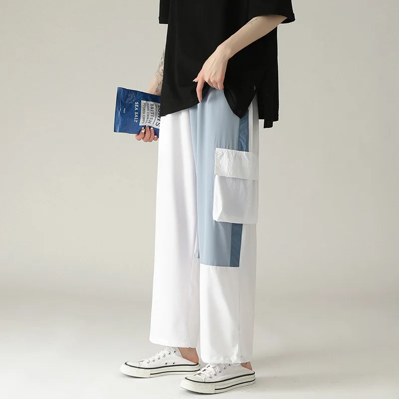 Summer Thin Casual Pants Men's Fashion Hit Color Pocket Cargo Pants Men Streetwear Loose Hip-hop Straight Wide-leg Pants Mens
Summer Thin Casual Pants Men's Fashion Hit Color Pocket Cargo Pants Men Streetwear Loose Hip-hop Straight Wide-leg Pants Mens