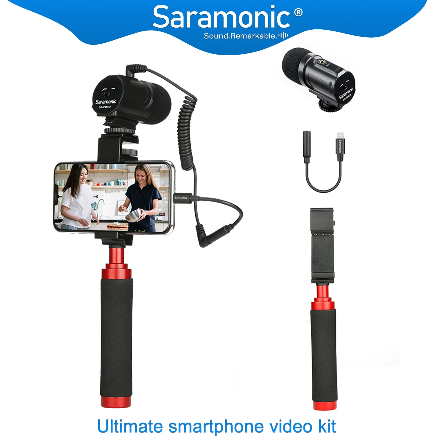 Saramonic SR-BSP1 Aluminum Smartphone Holder with Stabilizing Handle & Mounting Shoe for Smartphone Professional Video Mic
Saramonic SR-BSP1 Aluminum Smartphone Holder with Stabilizing Handle & Mounting Shoe for Smartphone Professional Video Mic