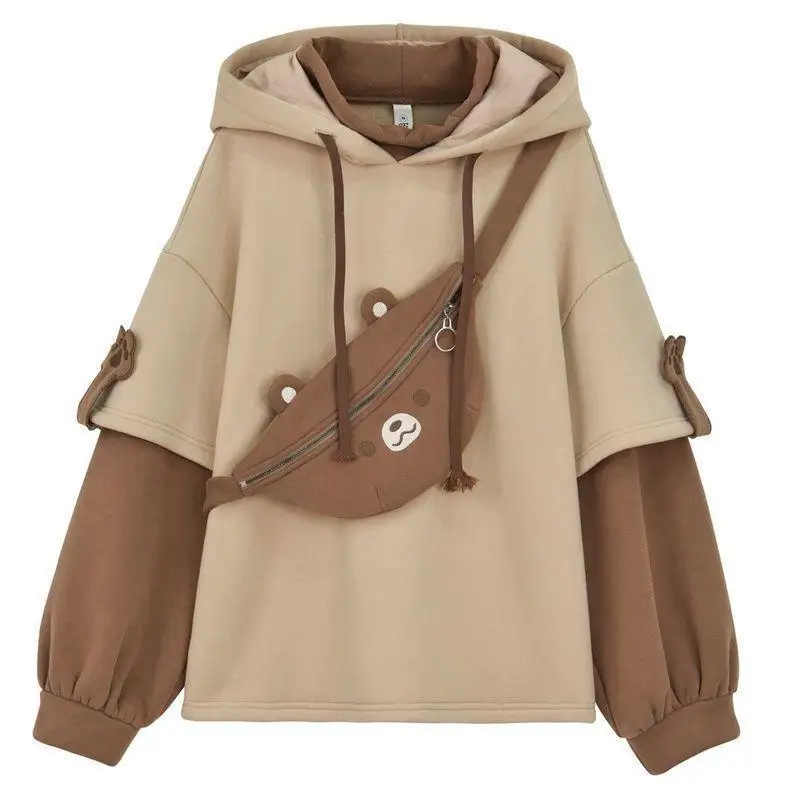 Hoodies Women Autumn Winter Student Fashion Velvet Cute Funny Hooded Casual Loose Pullover Long Sleeve Mujer De Moda Streetwear
Hoodies Women Autumn Winter Student Fashion Velvet Cute Funny Hooded Casual Loose Pullover Long Sleeve Mujer De Moda Streetwear
