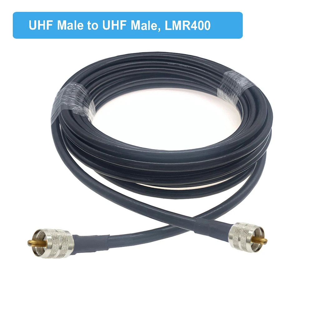 PL259 UHF Male to UHF Male PL259 Plug LMR400 Cable 50Ohm Low Loss Pigtail Extension Jumper for CB Radio Ham Radio FM Transmitter
PL259 UHF Male to UHF Male PL259 Plug LMR400 Cable 50Ohm Low Loss Pigtail Extension Jumper for CB Radio Ham Radio FM Transmitter