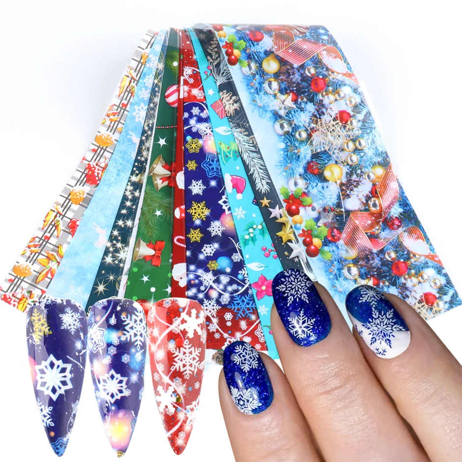 10pc New Year winter Christmas Sticker Nail Foils Colorful Snowflake Santa Claus Gift Transfer Paper DIY Manicure Decor GLSW7115
10pc New Year winter Christmas Sticker Nail Foils Colorful Snowflake Santa Claus Gift Transfer Paper DIY Manicure Decor GLSW7115
