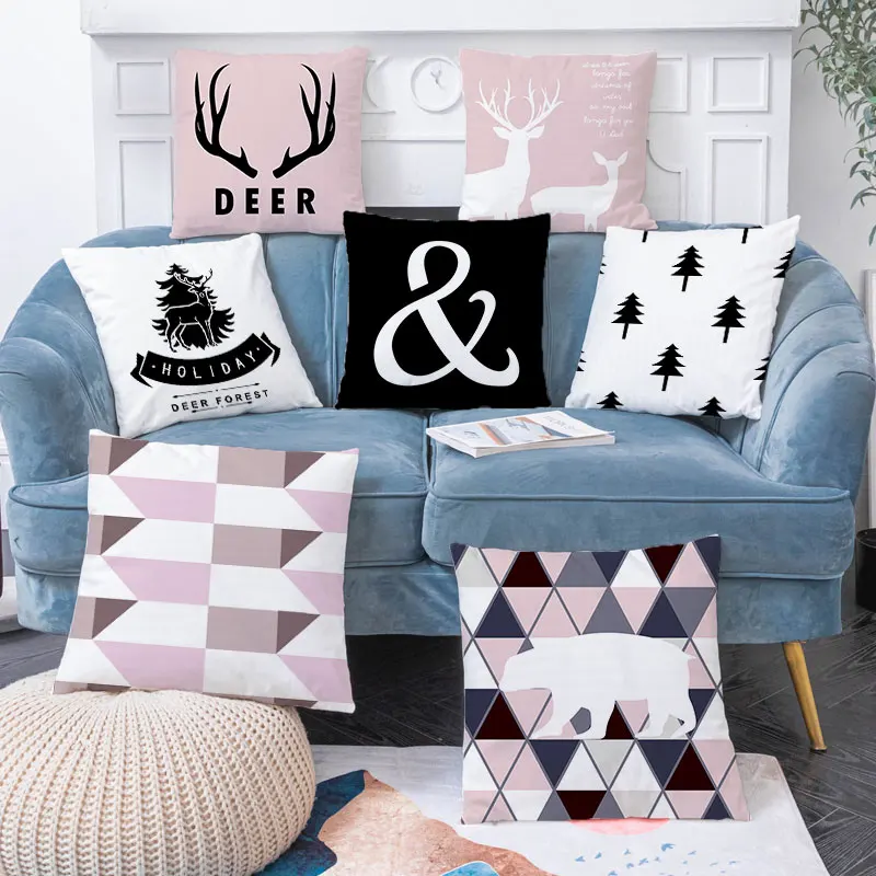 Single Side Printed Plush Cushion Cover Simple Style Deer Printing Pillowcases for Sofa Decorative Nordic Home Decor 45X45cm
Single Side Printed Plush Cushion Cover Simple Style Deer Printing Pillowcases for Sofa Decorative Nordic Home Decor 45X45cm