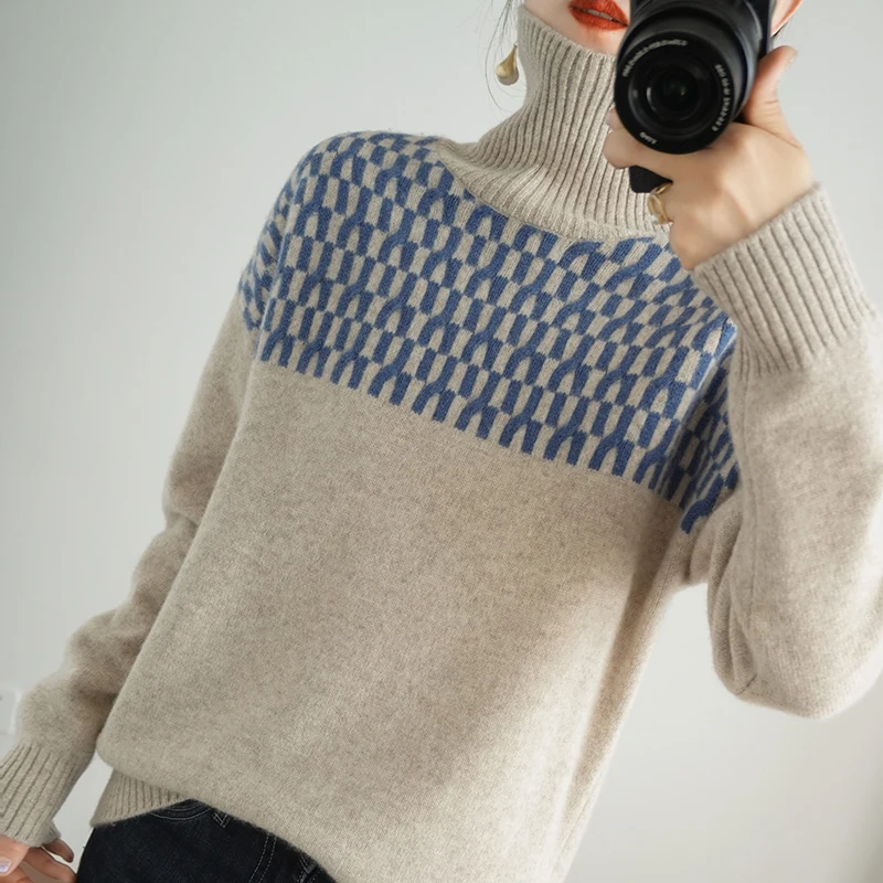 100% wool cashmere sweater women's autumn / winter 2020 warm soft high collar long sleeve knitted pullover women's sweater
100% wool cashmere sweater women's autumn / winter 2020 warm soft high collar long sleeve knitted pullover women's sweater