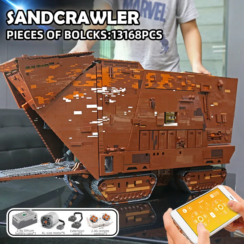 21009 Star Plan Toys Compatible With MOC 13289 Cavegod UCS Sandcrawler Assembly Model Toys Building Blocks Bricks Kids Gifts
21009 Star Plan Toys Compatible With MOC 13289 Cavegod UCS Sandcrawler Assembly Model Toys Building Blocks Bricks Kids Gifts