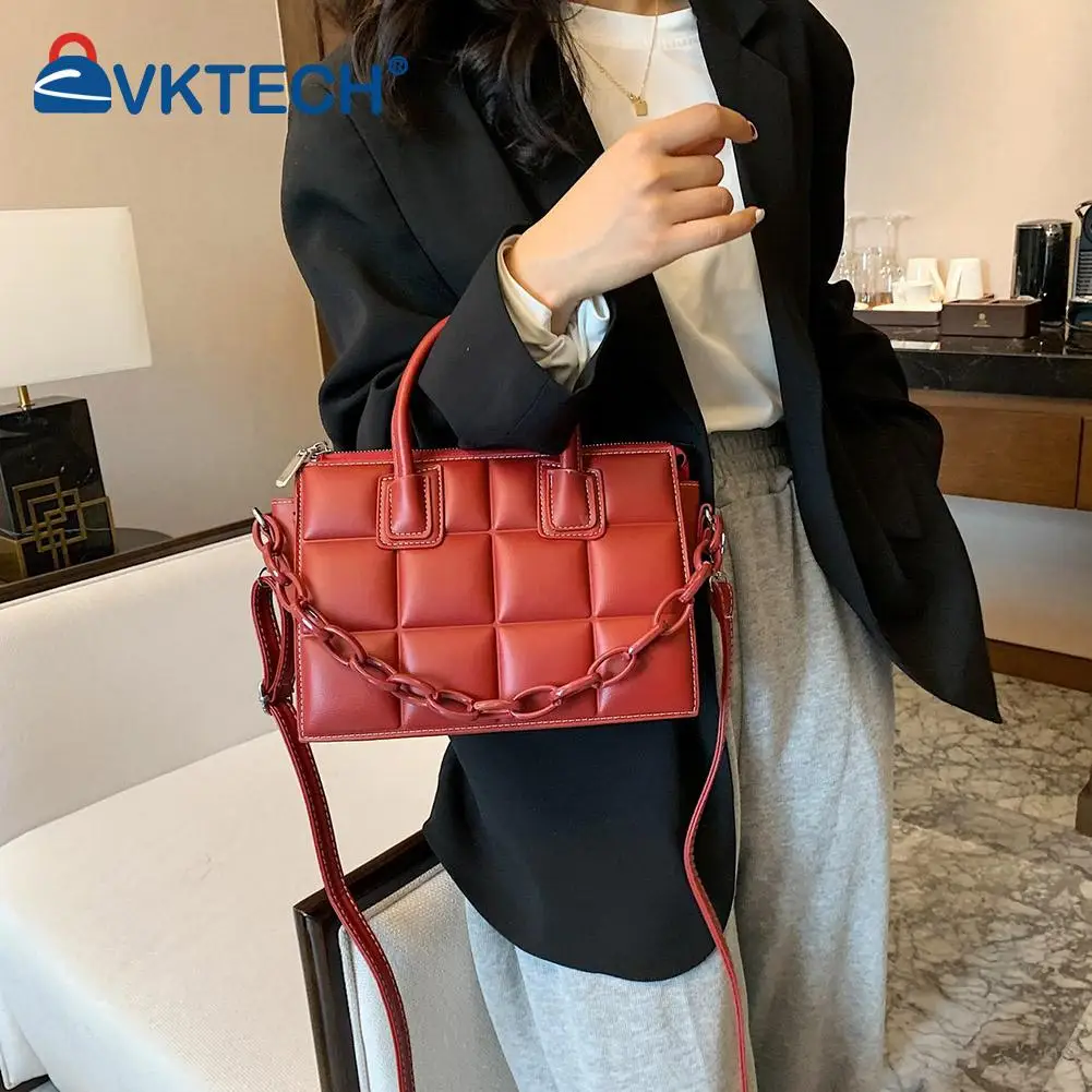 PU Leather Crossbody Bag Shoulder Bag Vintage Women Checker Pattern Chain Casual Ladies Solid Color Small Handbags Flap Purse
PU Leather Crossbody Bag Shoulder Bag Vintage Women Checker Pattern Chain Casual Ladies Solid Color Small Handbags Flap Purse