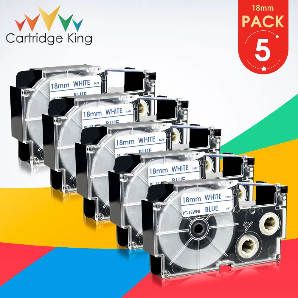 XR 18WEB 18 мм 3/4 "5PK кассета этикеточная лента для объектива с оптическими зумом Casio