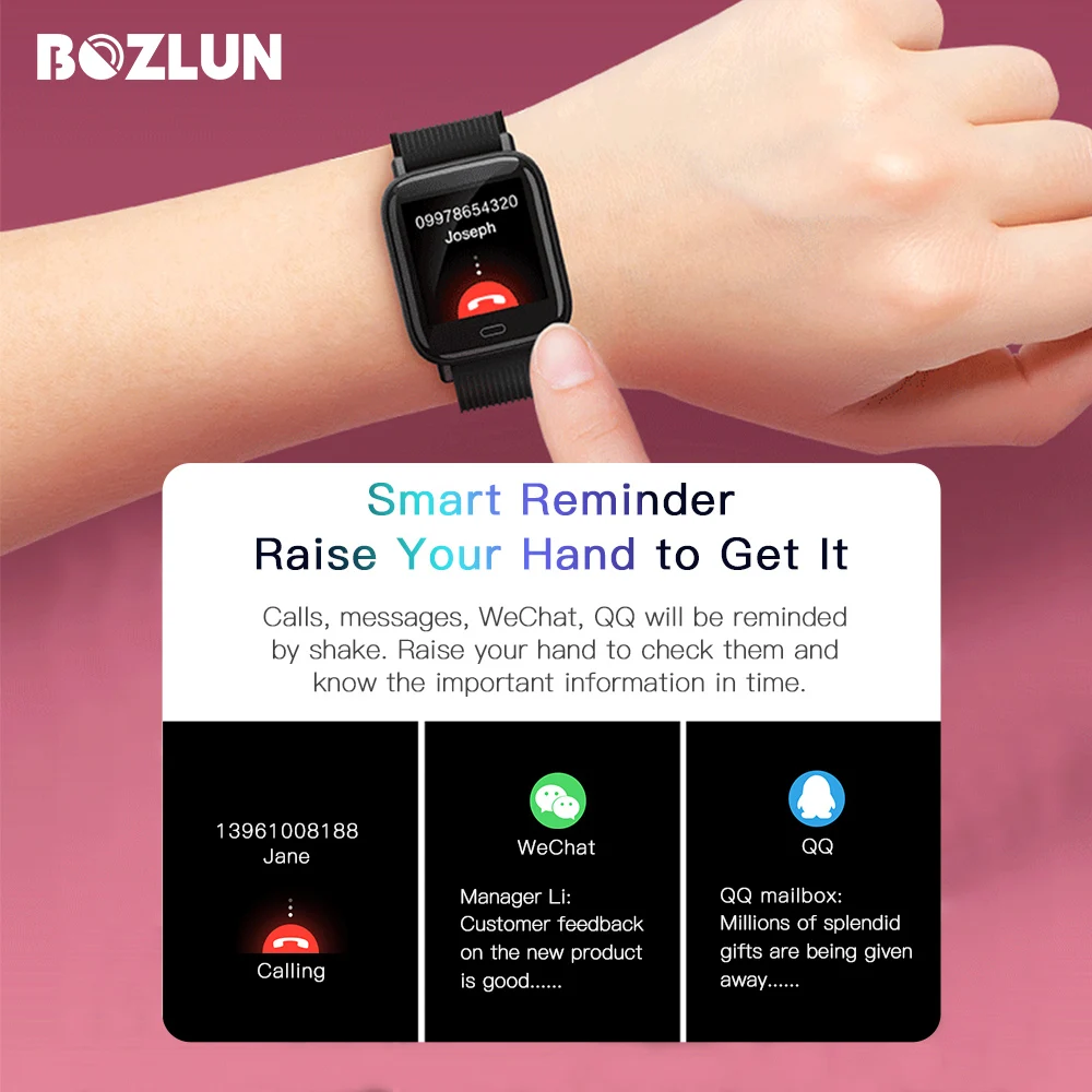 Женские Смарт-часы Bozlun G20 с трекером активности, монитором кровяного кислорода, пульсометром, динамическим интерфейсом пользовательского и... 
Женские Смарт-часы Bozlun G20 с трекером активности, монитором кровяного кислорода, пульсометром, динамическим интерфейсом пользовательского и...