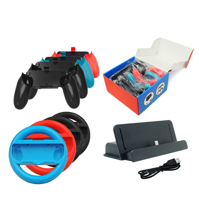 Аксессуары для Nintendo Switch 10 в 1 4 гоночного руля + ручки Зарядная Станция N NS Joy