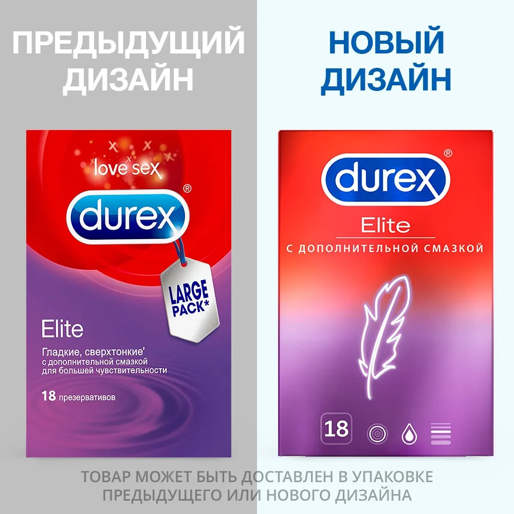 Презервативы DUREX Elite (сверхтонкие) презервативы 18 шт | Красота и здоровье