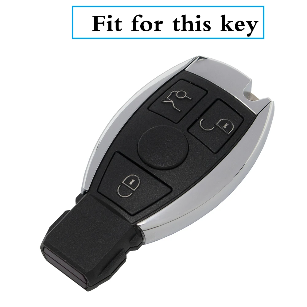Кожаный чехол для ключей Mercedes Benz E S SLK Class AMG W124 W203 W210 W211 W204 smart Fob Case с дистанционным